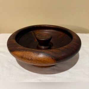 Vintage Hand-Turned Wooden Nut Bowl